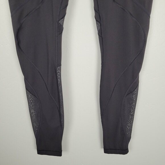 Lululemon Wunder Under High Rise Tight Mesh 28" Luxtreme Black Size 8 - Picture 6 of 12